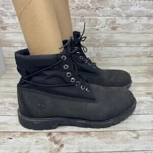 Timberland 6635A Black Leather Basic Roll Top Waterproof Boots Men's Size 13